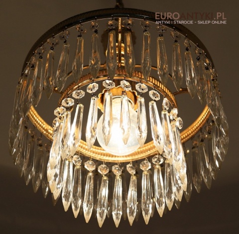 kryształowy elegancki żyrandol europejski vintage