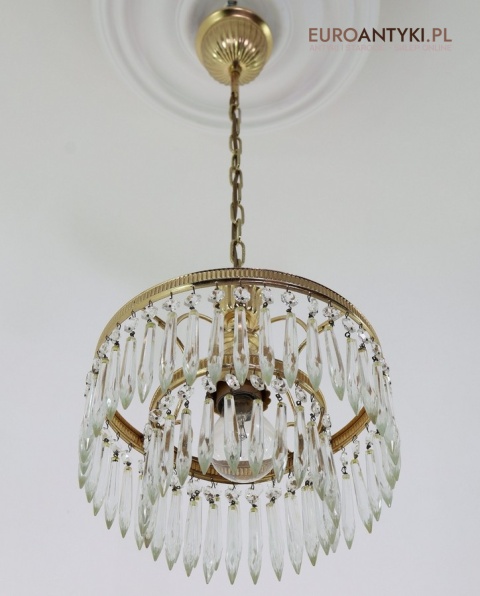 vintage zwis dekoracyjny z kryształami