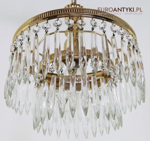mini żyrandol kryształowy retro