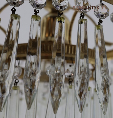 żyrandol retro kryształowy