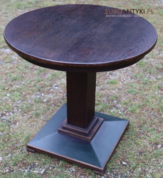 Antyczny stolik okrągły Empire z epoki – elegancki mebel vintage