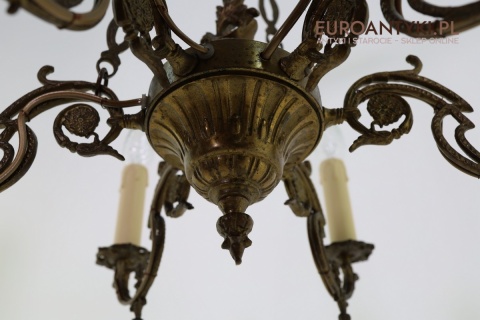 antyczny dekoracyjny żyrandol z francji