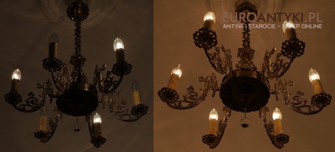 żyrandole antyczne rococo