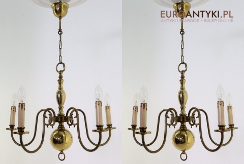 pająki z mosiądzu stare lampy