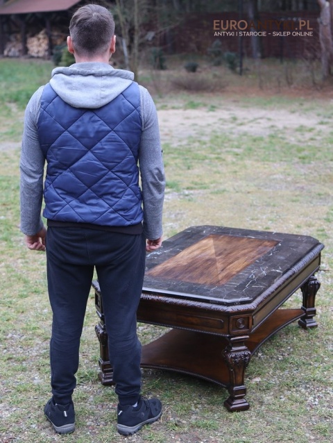 stolik retro pałacowy blat granitowy