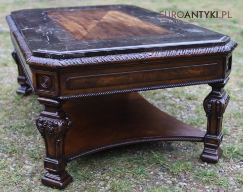 stolik vintage pałacowy rzeźbiony