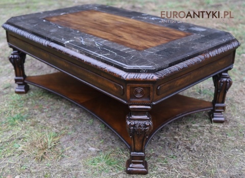 kawowy stolik retro pałacowy dekoracyjny