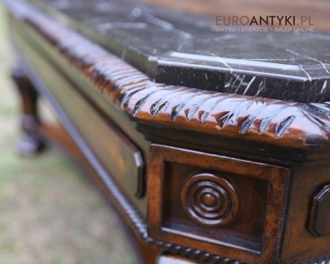 stolik vintage duży granitowy blat