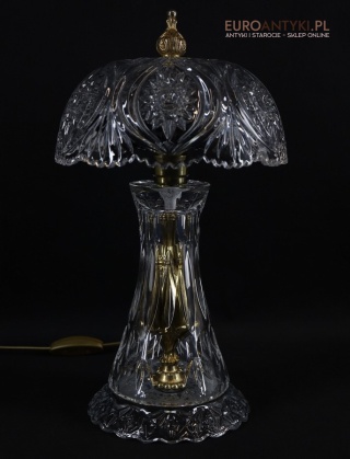 Kryształowa lampa stołowa vintage z epoki – luksusowe oświetlenie pałacowe