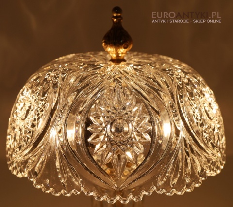 glamour luksusowa lampa stołowa z epoki