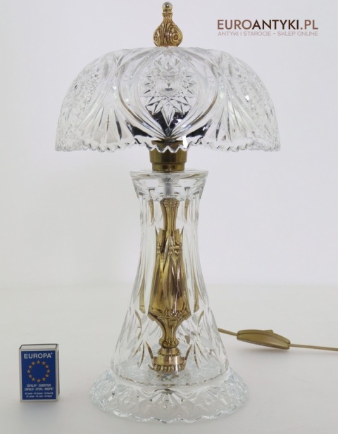 kolekcjonerska lampa kryształowa na stolik