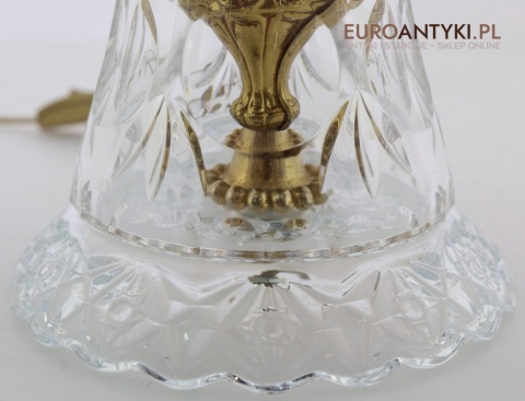 stołowa ekskluzywna lampa kryształowa vintage