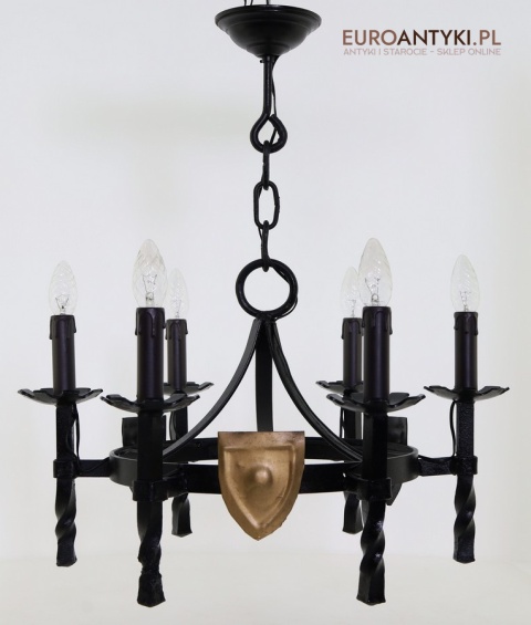 żyrandol zamkowy vintage z francji