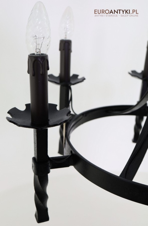 oryginalny żyrandol francuski kuźniczy