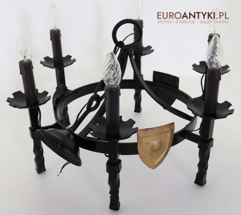 rzadki żyrandol zamkowy z epoki