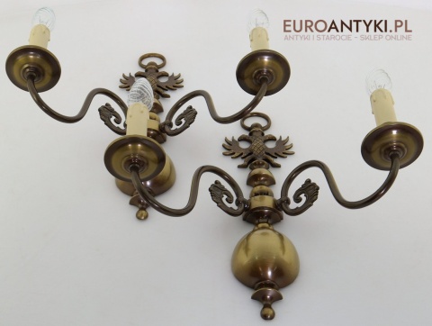 stylowe kinkiety vintage z orłem rzymskim