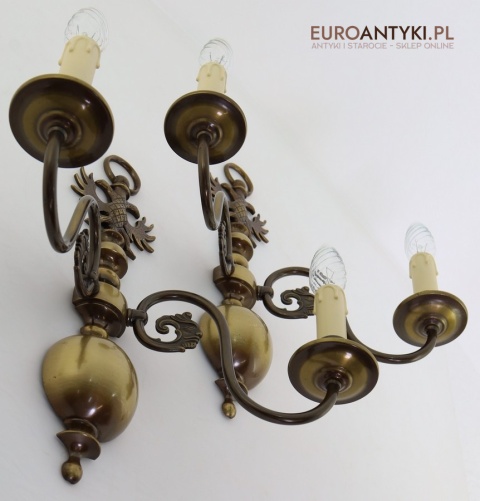 kinkiety brązowe z orłem dwugłowym