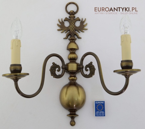 kinkiety stylowe z podwójnym orłem