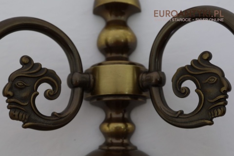 kinkiety antyczne z maszkaronami