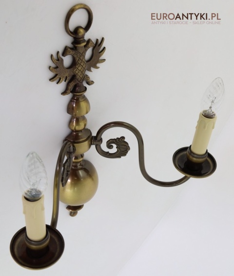 kinkiety z epoki z orłem dwugłowym