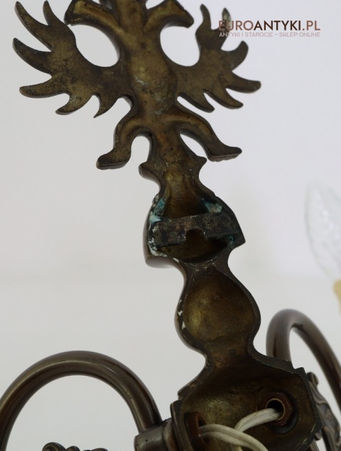 kinkiety vintage z podwójnym orłem