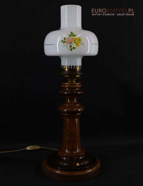 wysoka lampa na stolik vintage