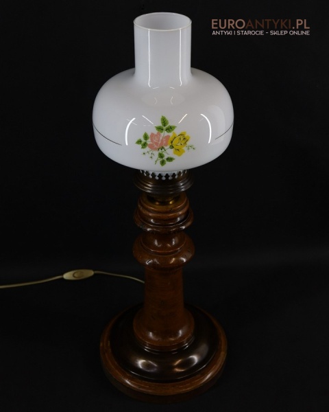 lampa stołowa drewniana rustykalna