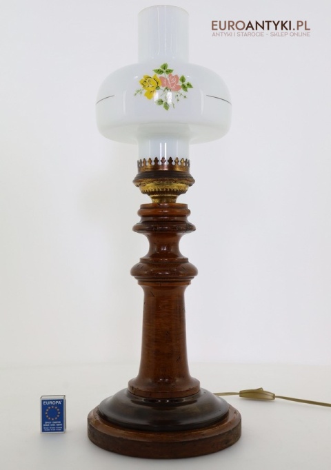 lampa stołowa retro rękodzieło