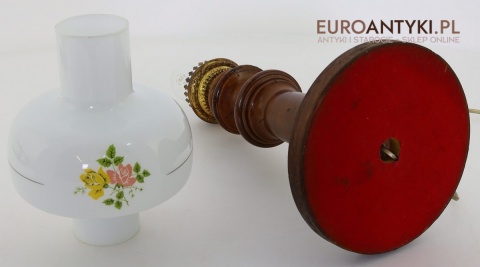 lampa stołowa duża drewniana