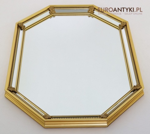 dekoracyjne lustro oktagonalne retro