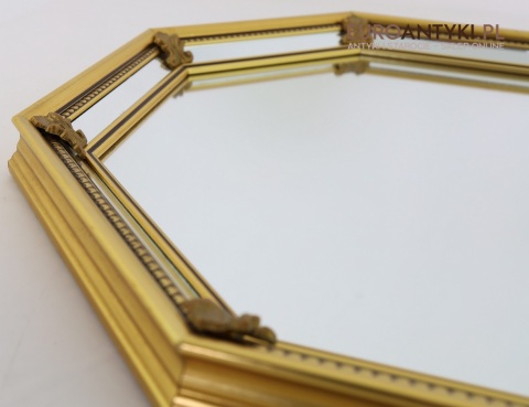 lustro vintage z lustrzanymi szprosami