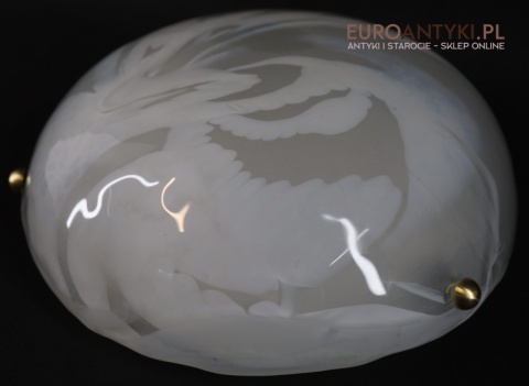 mleczny plafon cloud glass vintage
