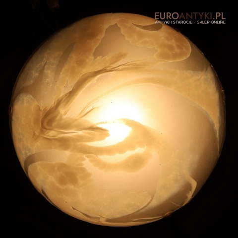 szklany okrągły plafon retro murano