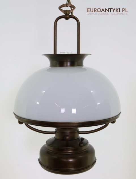 stylowa lampa mosiężna vintage dwupunktowa