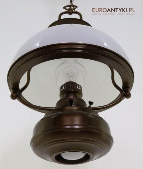 oryginalna dwupunktowa lampa retro z francji