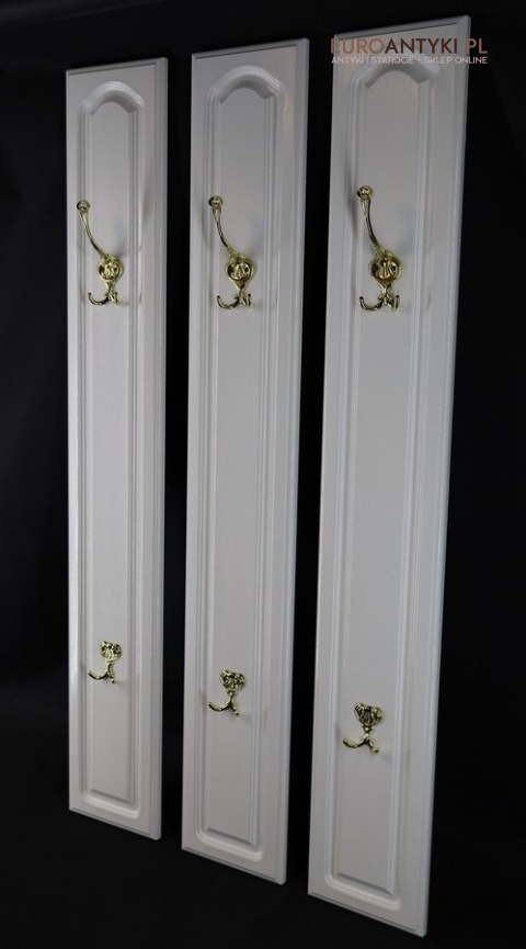 panele ścienne z wieszakami mosiężnymi vintage