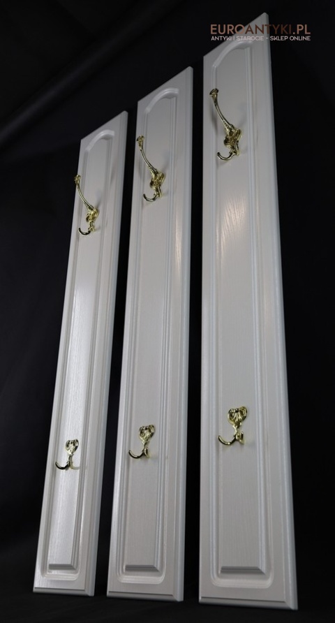 panele ścienne z wieszakami mosiężnymi retro