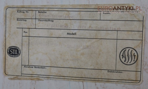 Niemiecka garderoba ścienna z lustrem – 3 panele z mosiężnymi hakami | lata 50./60.