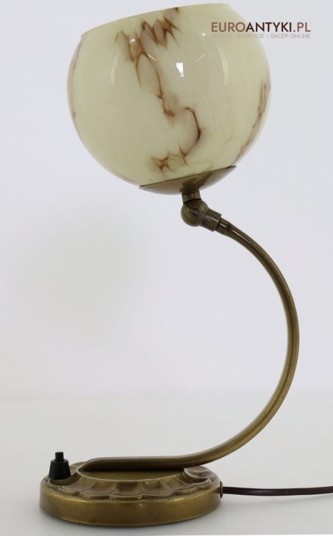 vintage lampka art deco na stolik nocny