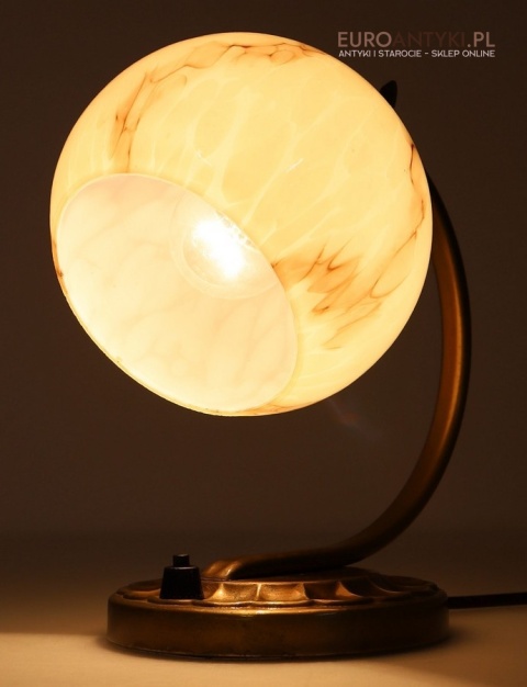 lampa art deco z nowym kablem retro