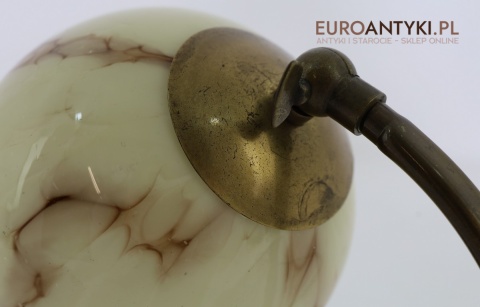 klosz art deco szkło żyłkowane marmurkowe