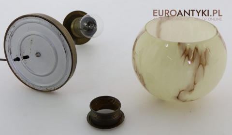 lampka 2w1 stołowa lub ścienna art deco