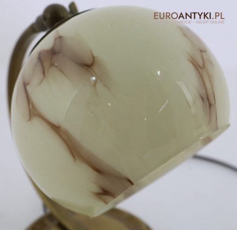 retro lampka art deco z regulacją ustawienia klosza