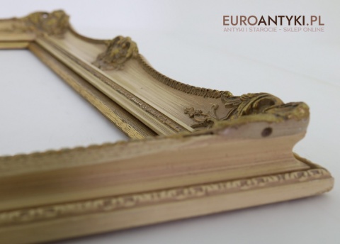 złoto kremowa klasyczna ramka rokoko