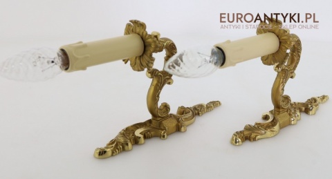 ozdobny kinkiet mosiężny rococo