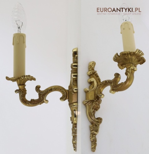 elegancki kinkiet mosiądz retro