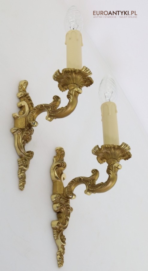 zabytkowy kinkiet rococo z epoki