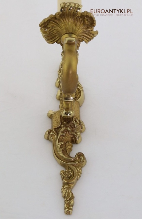 barokowy kinkiet retro mosiądz