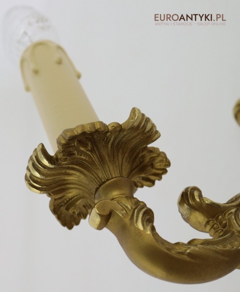 dekoracja ścienna rococo mosiężna