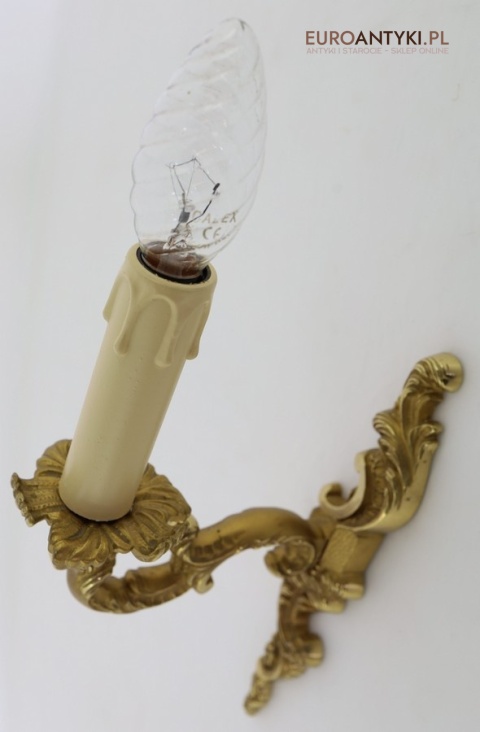 kinkiet stylowy vintage mosiądz